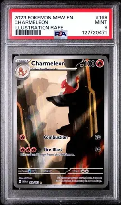 2023 POKEMON MEW EN-151 ILLUSTRATION RARE #169 CHARMELEON PSA 9 🐦‍🔥 - Image 1