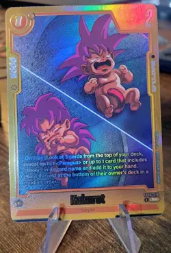 Kakarot FB08-076 R* Yellow/Gold Alternate Art Dragon Ball Z Super Card Game - Image 1