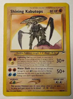 Pokemon TCG Shining Kabutops Neo Destiny Holo Card #108/105 2000 HP-MP 🔥✨ - Image 1