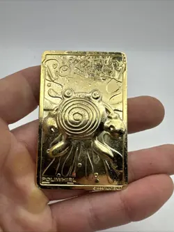 Pokemon POLIWHIRL 23k Burger King Gold-Plated Card 1999 #61 Loose - Image 2