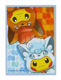 Pokemon - Vulpix Poncho Pikachu Individual Card Sleeve Pokemon Center Japan - Image 1