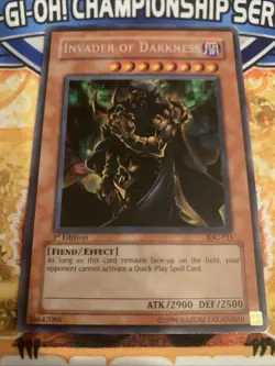 Yugioh Invader of Darkness IOC-111 1st Edition MP - Image 1