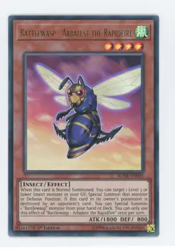 Yugioh Battlewasp - Arbalest The Rapidfire BLHR-EN035 Ultra Rare 1st Edition NM - Image 1