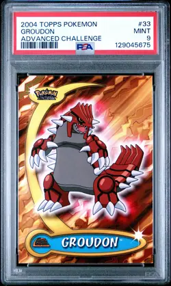 2004 TOPPS POKEMON ADVANCED CHALLENGE #33 GROUDON PSA 9 - Image 1