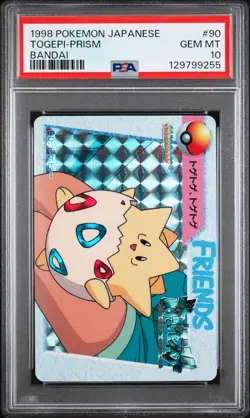 1998 POKEMON JPN BANDAI CARDDASS VENDING #90 TOGEPI-PRISM PSA 10 - Image 1