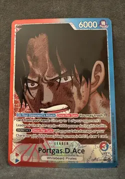 Portgas.D.Ace (002) (Alternate Art) OP13-002 Carrying On His Will Foil (NM) - Image 1