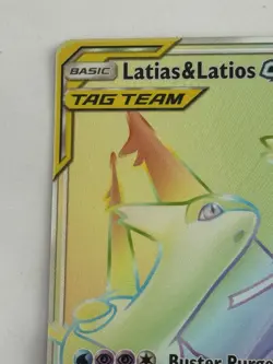 Latias & Latios GX 190 Team-Up Secret Rainbow Rare Sun & Moon Pokemon - Image 2