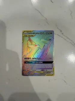 Pokemon Latias & Latios GX Team Up 190/181 Sun & Moon Rainbow Secret Rare - Image 1