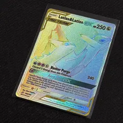 Latias & Latios GX 190/181 Team Up Sun & Moon Rainbow Secret Rare Pokemon - Image 3