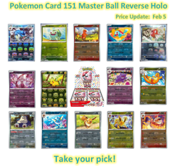Pokemon card 151 Master Ball Reverse Holo Mirror Multiple Single sv2a Japanese - Image 1