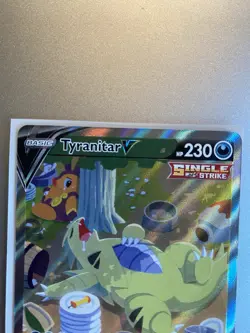 Pokemon TCG Tyranitar V (Alternate Full Art) 155/163 Swsh05: Battle Styles Holo - Image 3