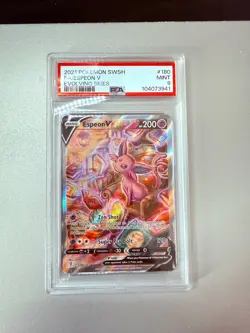 Espeon V PSA 9 Alt Art Evolving Skies Pokemon Card 180/203 Full Art 2021 - Image 1