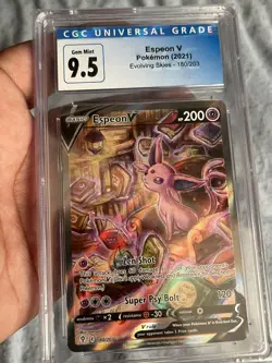 2021 Pokemon TCG Evolving Skies Espeon V Ultra Rare Alt Art 180 CGC 9.5 MINT - Image 2