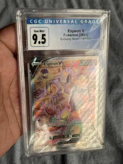 2021 Pokemon TCG Evolving Skies Espeon V Ultra Rare Alt Art 180 CGC 9.5 MINT - Image 3