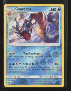 Gyarados 33/147 Reverse Holo Rare SM - Burning Shadows Pokemon Card - Image 1