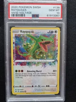 Rayquaza Amazing Rare | 138/185 | Vivid Voltage | PSA 10 | Pokemon Card - Image 1