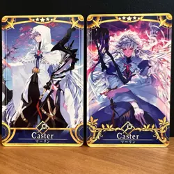 Merlin Stages 1 & 5 Caster FGO Fate Grand Order Arcade Cards - Image 1