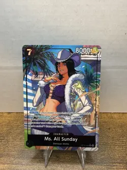 Bandai One Piece Card Game Ms. All Sunday Character - Alternate Art - Image 1