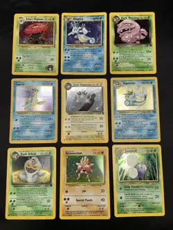 Vintage Pokemon Cards Rare Holo Lot Gym Heroes, Team Rocket, Fossil WOTC MP/HP - Image 1