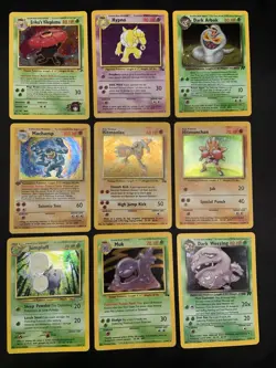 Vintage Pokemon Cards Rare Holo Lot WOTC Hitmonlee, Hitmonchan, Machamp MP/HP - Image 1