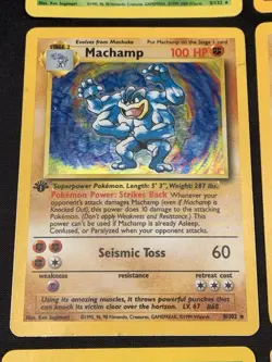 Vintage Pokemon Cards Rare Holo Lot WOTC Hitmonlee, Hitmonchan, Machamp MP/HP - Image 5