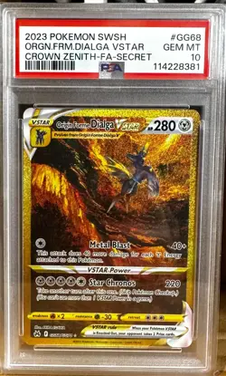 Pokemon TCG: Origin Forme Dialga Vstar GG68/GG70 - Crown Zenith, PSA 10 GEM MINT - Image 1