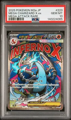 2025 POKEMON JAPANESE MEGA DREAM EX MEGA ATTACK RARE MEGA CHARIZARD X EX PSA 10 - Image 1