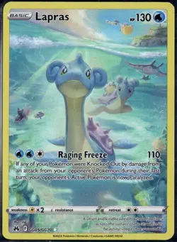 Pokemon Crown Zenith Galarian Gallery Lapras GG05/GG70 Full Art Rare Holo - Image 1