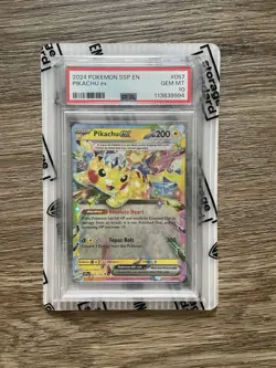 2024 POKEMON SSP EN-SURGING SPARKS #057 PIKACHU EX PSA 10 - Image 4