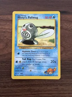 Pokemon TCG Misty's Poliwag Gym Heroes 87/132 Regular Unlimited Common LP - Image 1