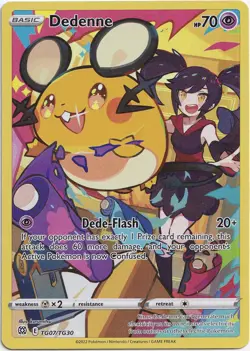 Pokemon Dedenne Trainer Gallery Rare Brilliant Stars TG07/TG30 Near Mint English - Image 1