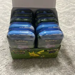 2022 Pokemon GO Mini-Tin Display Box (10 Mini Tins) FACTORY SEALED! - Image 2