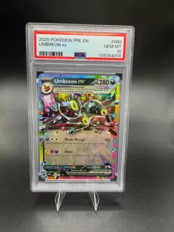 Pokemon TCG Umbreon ex 060/131 Prismatic Evolutions Double Rare PSA 10 - Image 1