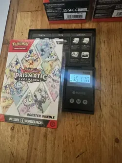 Prismatic Evolutions Booster Bundle HEAVY Lot of 3 Pokemon TCG Possible God Pack - Image 3