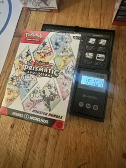Prismatic Evolutions Booster Bundle HEAVY Lot of 3 Pokemon TCG Possible God Pack - Image 5