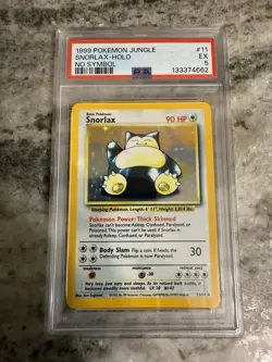 Snorlax 1999 Pokemon Jungle Holo No Symbol #11 PSA 5 - Image 1