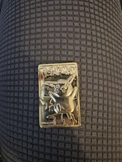 Pokemon 23K Gold Plated PIKACHU Trading Card 1999 Burger King Limited Edition - Image 3