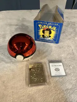 Pokemon 23K Gold Plated PIKACHU Trading Card 1999 Burger King Limited Edition - Image 1