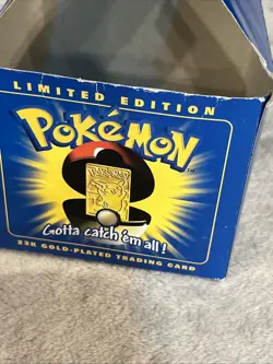 Pokemon 23K Gold Plated PIKACHU Trading Card 1999 Burger King Limited Edition - Image 4