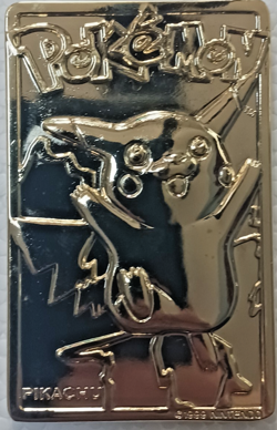 1999 Pokemon 23K Gold Plated Pikachu Trading Card Burger King Limited Edition - Image 1