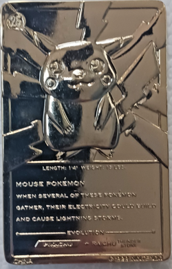 1999 Pokemon 23K Gold Plated Pikachu Trading Card Burger King Limited Edition - Image 2