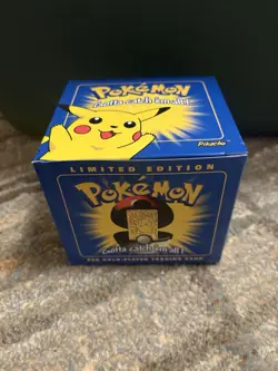 Pikachu Pokemon 23K Gold Plated Trading Card 1999 Burger King Limited Edition - Image 1