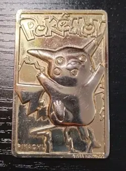 1999 Pikachu Pokemon 23k Gold Plated Trading Card Limited Edition Burger King - Image 1
