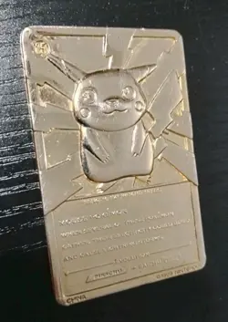 1999 Pikachu Pokemon 23k Gold Plated Trading Card Limited Edition Burger King - Image 2