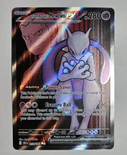 Pokemon TCG Team Rockets Mewtwo EX 213/182 Full Art Destined Rivals NM! - Image 1
