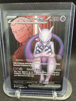 Pokemon TCG Team Rockets Mewtwo EX 213/182 Full Art Destined Rivals NM! - Image 1