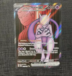 Pokemon TCG Team Rocket’s Mewtwo ex 213/182 SV10: Destined Rivals Ultra Rare NM - Image 1