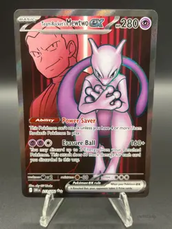 • Team Rocket's Mewtwo ex • 213/182 UR SV10 Destined Rivals Holo Pokemon TCG NM - Image 1