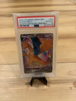 Pokemon Charizard V #SWSH50 - Sword & Shield Champions Path ETB Promo PSA 10 - Image 1