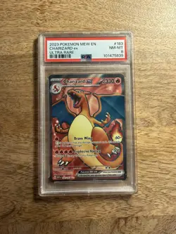 2023 POKEMON MEW EN-151 ULTRA RARE #183 CHARIZARD EX PSA 8 - Image 1